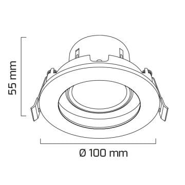 GOYA GY 1741-8 8 Watt Siyah Sıva Altı DİMLİ LED Spot