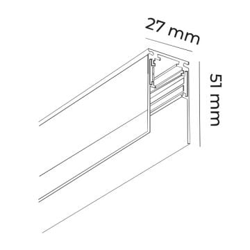 MOLLED MOL6015 1 Metre Sıva Üstü Magnet Ray