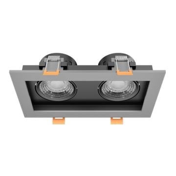 GOYA GY 1743-8 2x8 Watt Titanyum-Siyah Sıva Altı İkili LED Spot