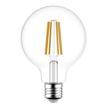 K2 GLOBAL KES507 8 Watt G125 Şeffaf Camlı LED Rustik Glop Ampul