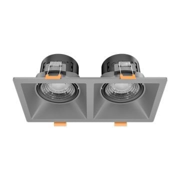 GOYA GY 1737-8 2x8 Watt Titanyum Gri-Siyah Sıva Altı İkili LED Spot