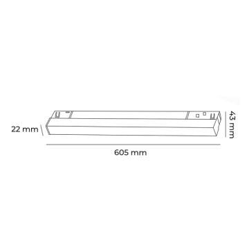 MOLLED MOL6031 20 Watt 60 cm OSRAM LED Magnet Armatür