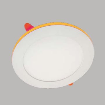 YCL ALP 1336 12+3 Watt Amber Çerçeve Işıklı Sıva Altı Yuvarlak LED Panel - Ilık Beyaz (4000K) + Amber