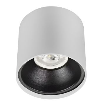 NOAS YL60-9141 ROMA 10x10 cm Siyah-Beyaz Sıva Üstü Silindir Spot Kasası