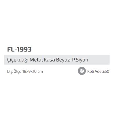 FORLIFE FL-1993 Çiçekdağı Beyaz-Platin Siyah Sıva Üstü İkili Spot Kasası - Metal