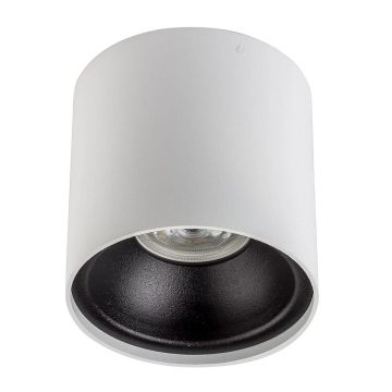 NOAS YL60-9142 ROMA 10x10 cm Beyaz-Siyah Sıva Üstü Silindir Spot Kasası