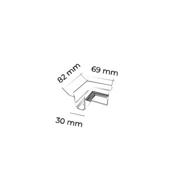 MOLLED MOL6021 Trimless Magnet Ray L Dönüş Aparatı (Tavan)