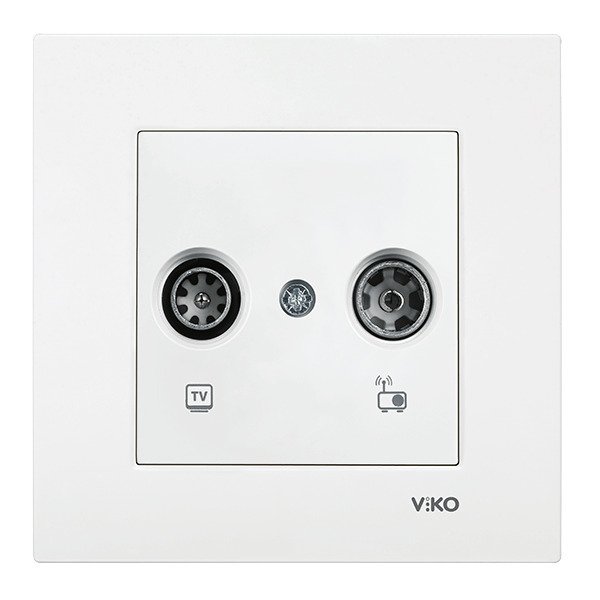 VİKO Karre/Meridian 90967021 TV-Radyo Prizi (Sonlu) [Beyaz]