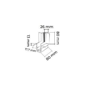MOLLED MOL6022 Trimless Magnet Ray L Dönüş Aparatı (Duvar)