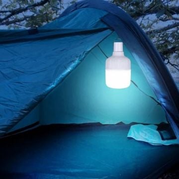 NOAS YL95-3101 30 Watt Şarjlı Torch LED Ampul - 4 Fonksiyonlu - Beyaz Işık (6500k)