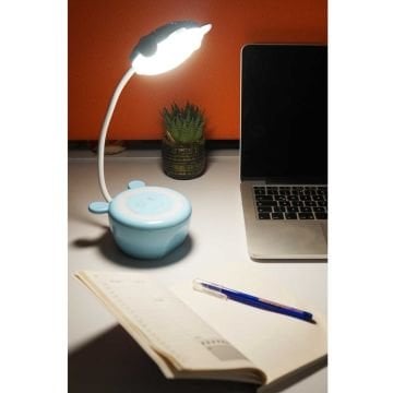ACK AF11-10010 Dimli ve Dokunmatik Şarjlı LED Masa Lambası - Mavi - 3 Işık Renkli (Beyaz + Ilık Beyaz + Gün Işığı)