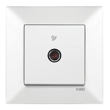 VİKO Karre/Meridian 90967009 Uydu Prizi (F Konnektörlü - Sonlu) [Beyaz]