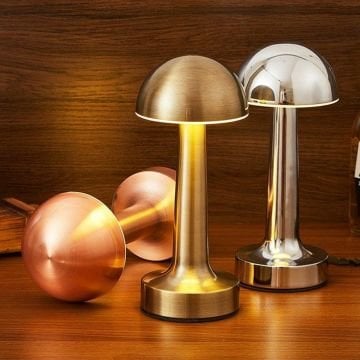 MOLLED MOL8092 3 Watt Dimli ve Dokunmatik, Şarjlı Mat Krom LED Masa Lambası - 4 Işık Renkli (Beyaz + Ilık Beyaz Gün Işığı + Sarı)