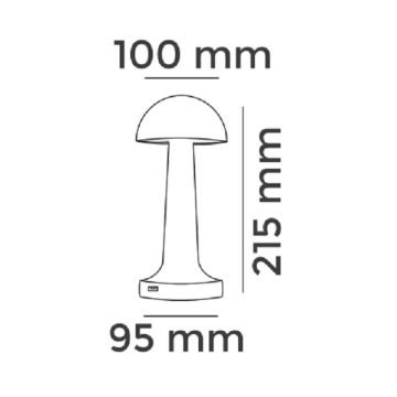 MOLLED MOL8092 3 Watt Dokunmatik, Dimli ve Şarjlı Mat Krom LED Masa Lambası