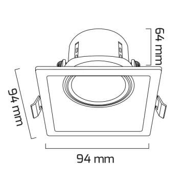 GOYA GY 1736-8 8 Watt Siyah Sıva Altı DİMLİ LED Spot