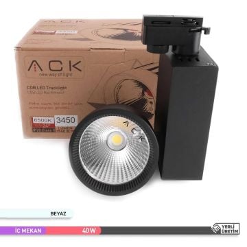 ACK AD30-14731 40 Watt Siyah Kasa LED Ray Spot - OSRAM LED & OSRAM/PHILIPS Driver - Beyaz Işık (6500K)