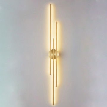 MOLLED MOL8344 24 Watt 82 cm Gold/Eskitme Kasa Üçlü LED Çubuk Aplik - Gün Işığı (3000K)