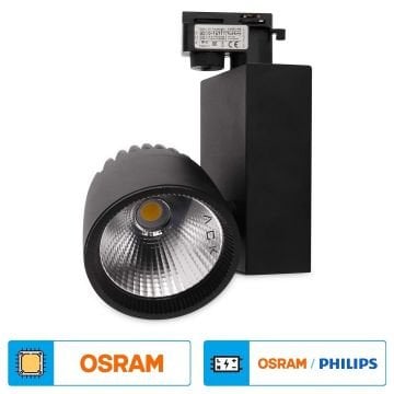 ACK AD30-14711 40 Watt Siyah Kasa LED Ray Spot - OSRAM LED & OSRAM/PHILIPS Driver - Ilık Beyaz (4000K)
