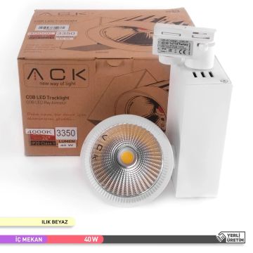 ACK AD30-14710 40 Watt Beyaz Kasa LED Ray Spot - OSRAM LED & OSRAM/PHILIPS Driver - Ilık Beyaz (4000K)