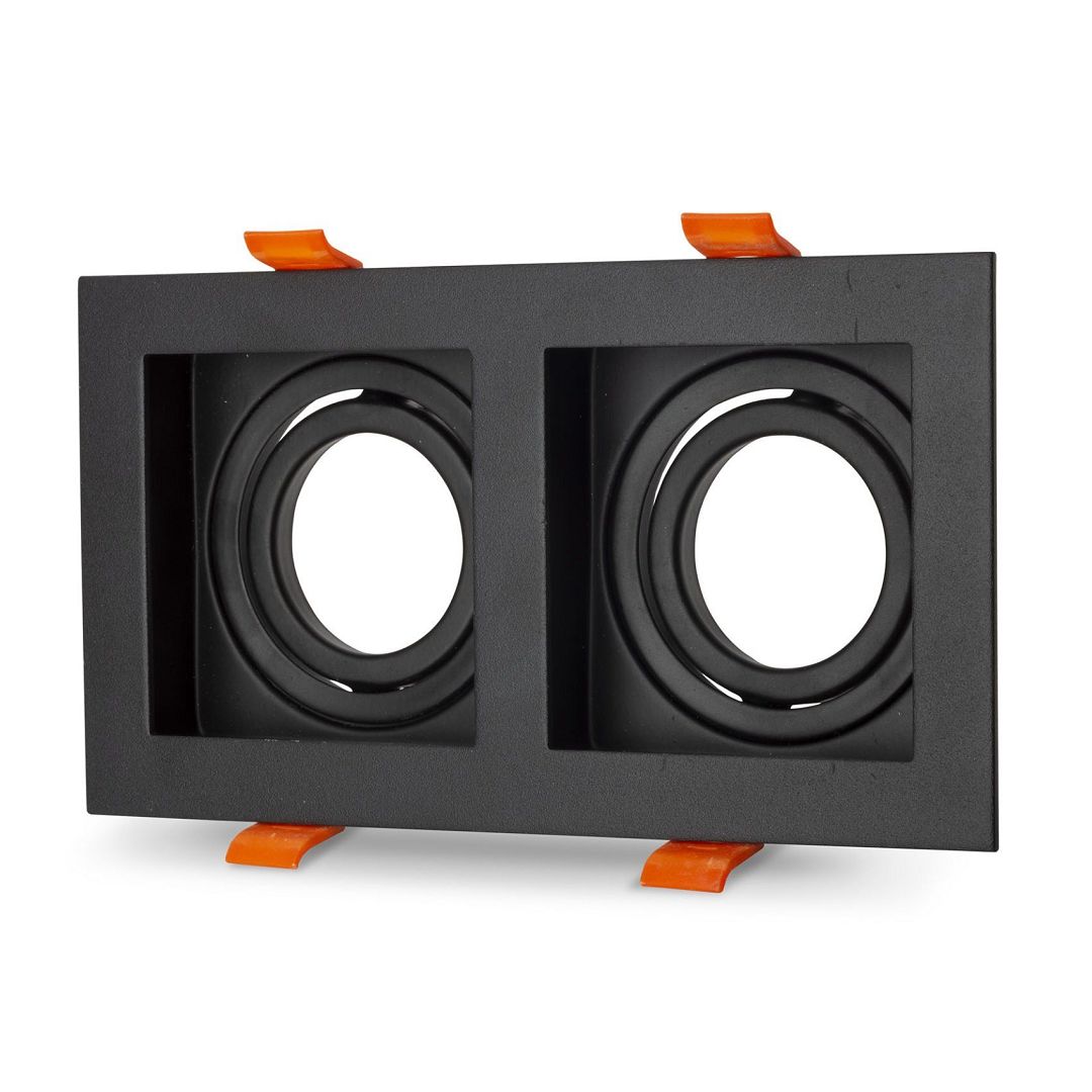 NOAS YL60-2360 Amazon Sıva Altı Siyah İkili Spot Kasası (Metal)