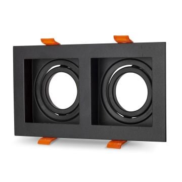 NOAS YL60-2360 Amazon Sıva Altı Siyah İkili Spot Kasası (Metal)