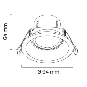 GOYA GY 1735-8 8 Watt Gold-Siyah Kasa Sıva Altı Yuvarlak LED Spot