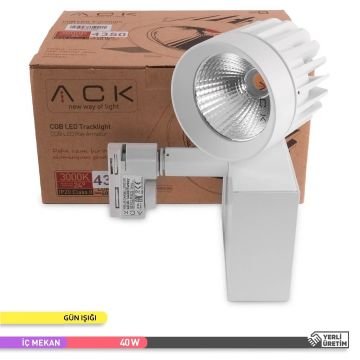 ACK AD30-14600 40 Watt Beyaz Kasa LED Ray Spot - OSRAM LED & OSRAM/PHILIPS Driver - Gün Işığı (3000K)