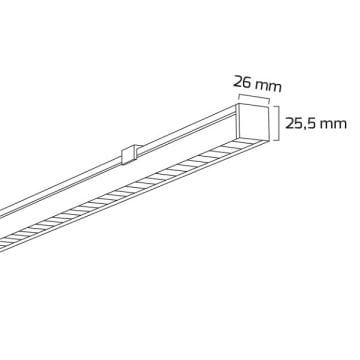 GOYA GY 8053-173 Siyah/Beyaz Kasa 90 Watt 173 cm Lensli Lineer Sarkıt Avize