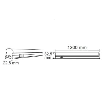 HOROZ 052-001-0120 SIGMA Anahtarlı 14 Watt 120 cm T5 LED Bant Armatür