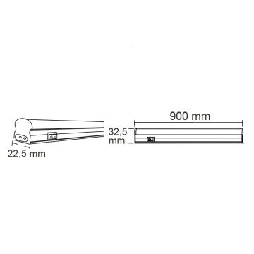 HOROZ 052-001-0090 SIGMA Anahtarlı 10 Watt 90 cm T5 LED Bant Armatür