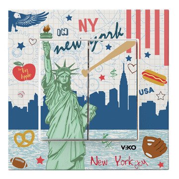 VİKO Karre Cities 90962844 Komütatör [New York Temalı]