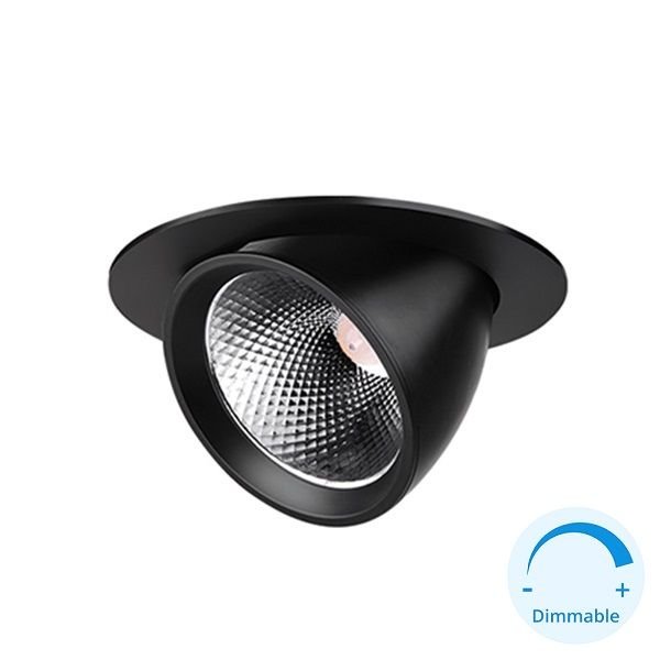 GOYA GY 3030-36 Siyah Kasa 36 Watt Dimli LED Salyangoz Spot (SAMSUNG LED)