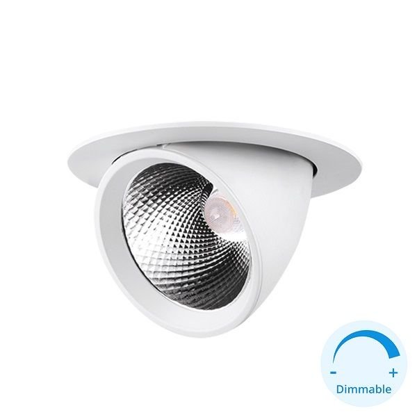 GOYA GY 3030-36 Beyaz Kasa 36 Watt Dimli LED Salyangoz Spot (SAMSUNG LED)