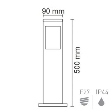 HOROZ 400-010-135 50 cm Siyah Bollard Armatür (Plastik Kasa)