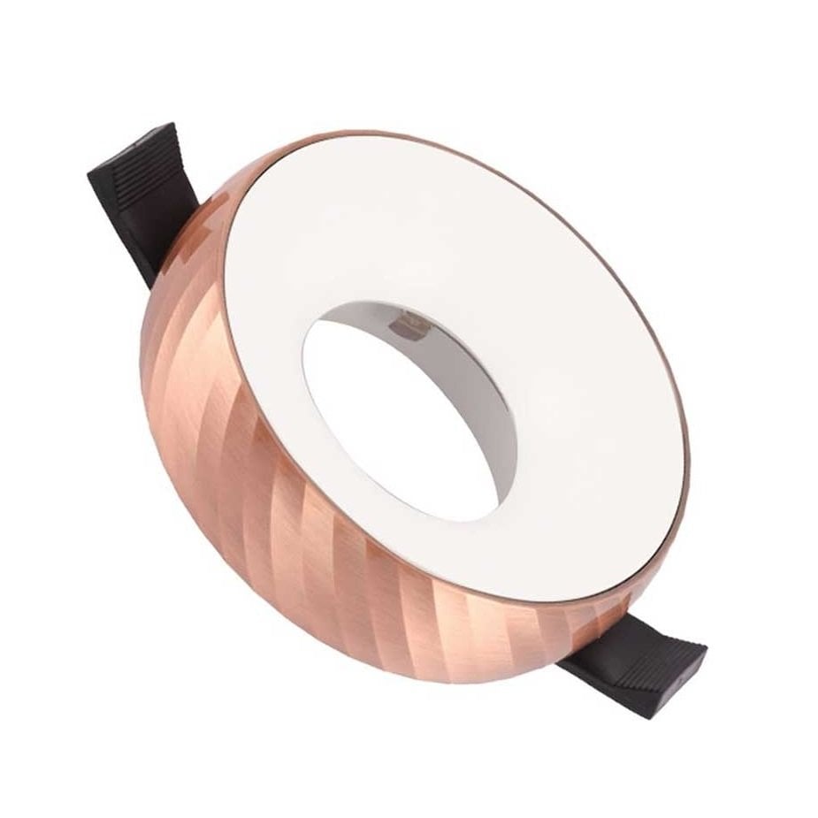 ACK AH03-04128 Kızıl Bronz-Beyaz Sıva Altı Yuvarlak Spot Kasası - Metal
