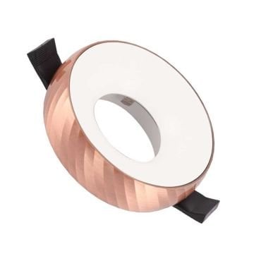 ACK AH03-04128 Kızıl Bronz-Beyaz Sıva Altı Yuvarlak Spot Kasası - Metal
