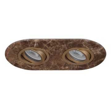 goldX ZE1001-33 2x12 Watt Kahve Mermer Desen Doğal Taş Sıva Altı LED Spot (SAMSUNG LED & EAGLERISE Driver)