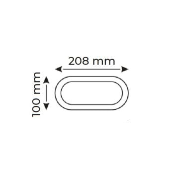 HELIOS HS 5844 18 Watt Elips Beyaz Dış Mekan LED Aplik - Gün Işığı (3200K) - IP65