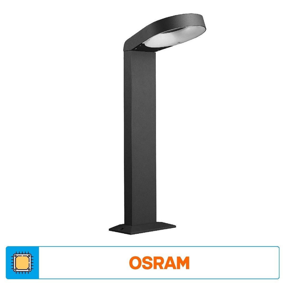 ACK AG43-03002 Teras 7 Watt 50 cm LED Bollard Armatür - OSRAM LED - Gün Işığı (3000K) - Metal Gövde