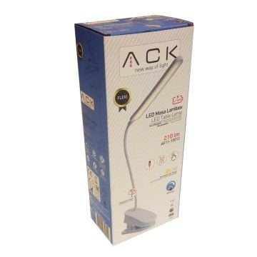 ACK AF11-10012 Dimli ve Dokunmatik Şarjlı LED Masa Lambası - 3 Işık Renkli (Beyaz + Ilık Beyaz + Gün Işığı)