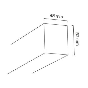 GOYA GY 8030-180 Siyah/Beyaz Kasa 42 Watt 180 cm Sıva Üstü DİMLİ Lineer Armatür