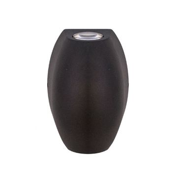 MOLLED MOL8014 6 Watt Siyah Çift Yönlü Dış Mekan LED Aplik - Metal Gövde - Gün Işığı (3000K)