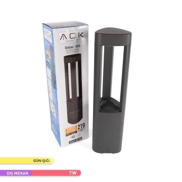 ACK AG43-02102 Dallas7 Watt 50 cm LED Bollard Armatür - OSRAM LED - Gün Işığı (3000K) - Metal Gövde