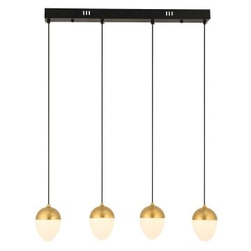 CL-688-4L Dörtlü Mat Gold-Siyah LED Avize