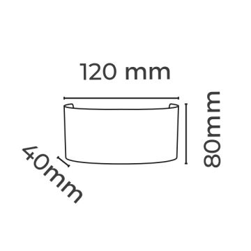 MOLLED MOL8016-2 4 Watt Siyah/Beyaz Gövde Çift Yönlü Dış Mekan LED Aplik -Metal Gövde - Gün Işığı (3000K)