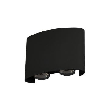 MOLLED MOL8016-2 4 Watt Siyah/Beyaz Gövde Çift Yönlü Dış Mekan LED Aplik -Metal Gövde - Gün Işığı (3000K)