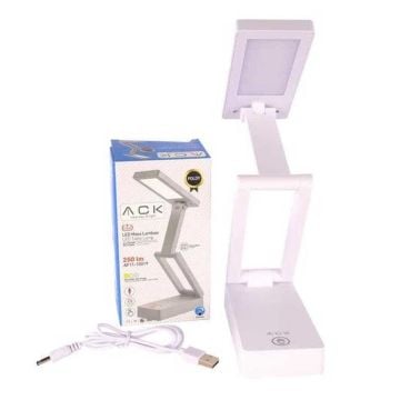 ACK AF11-10019 Dimli ve Dokunmatik Şarjlı LED Masa Lambası - 3 Işık Renkli (Beyaz + Ilık Beyaz + Gün Işığı)