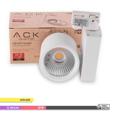 ACK AD30-04000 30 Watt Beyaz Kasa LED Ray Spot - OSRAM LED & OSRAM/PHILIPS Driver - Gün Işığı (3000K)