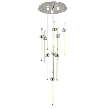 CL-600 297 Watt Dokuzlu Krom Modern LED Avize