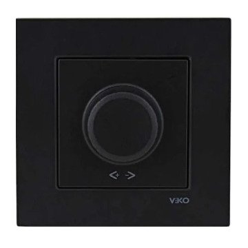 VİKO Novella/Trenda 92605520 Rotatif Dimmer Düğmesi [Siyah]